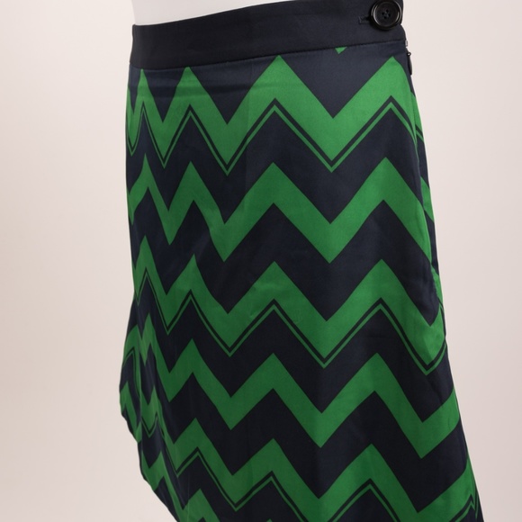 The Limited Skirt L A-Line Zig Zag Chevron green - Picture 2 of 7